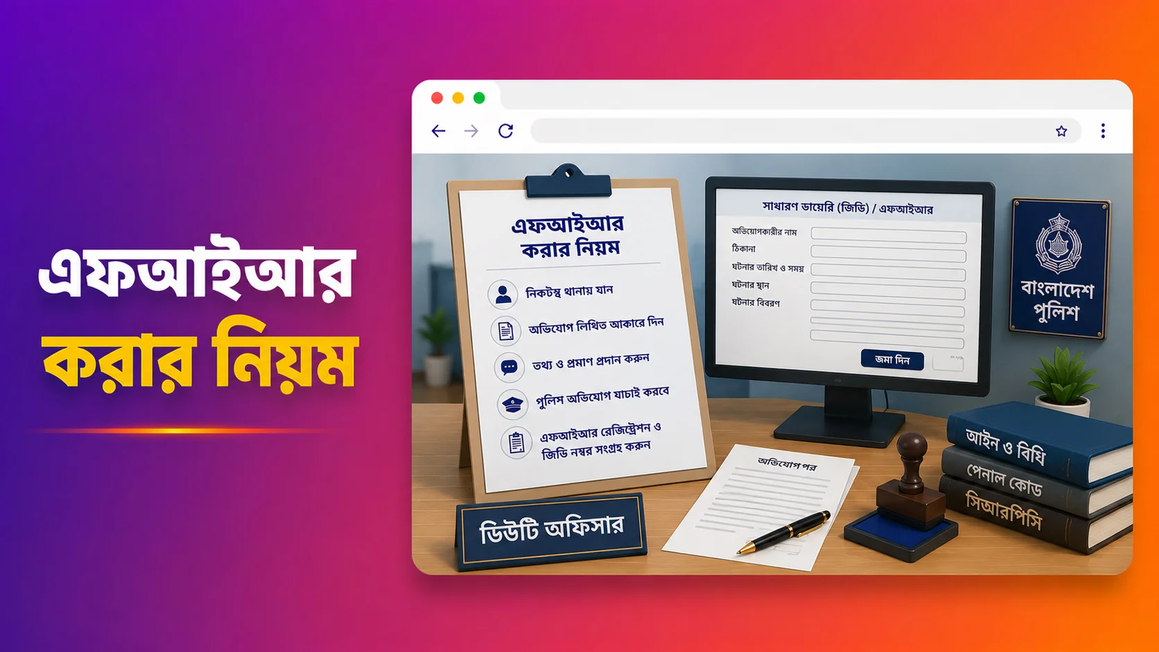 এফআইআর করার নিয়ম