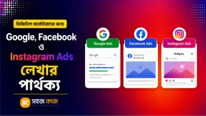 Google Facebook Instagram ads পার্থক্য