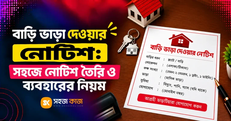 বাড়ি ভাড়া দেওয়ার নোটিশ