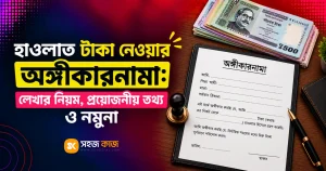 হাওলাত টাকা নেওয়ার অঙ্গীকারনামা