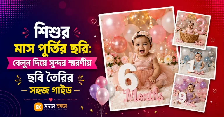 Month Number Balloon Baby Portrait