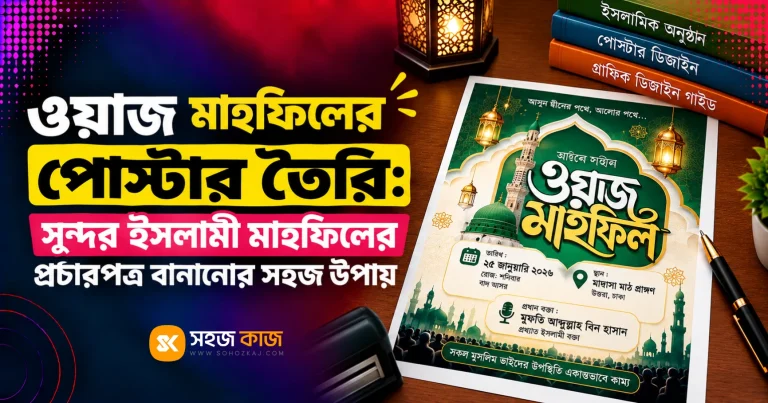 ওয়াজ মাহফিলের পোস্টার তৈরি
