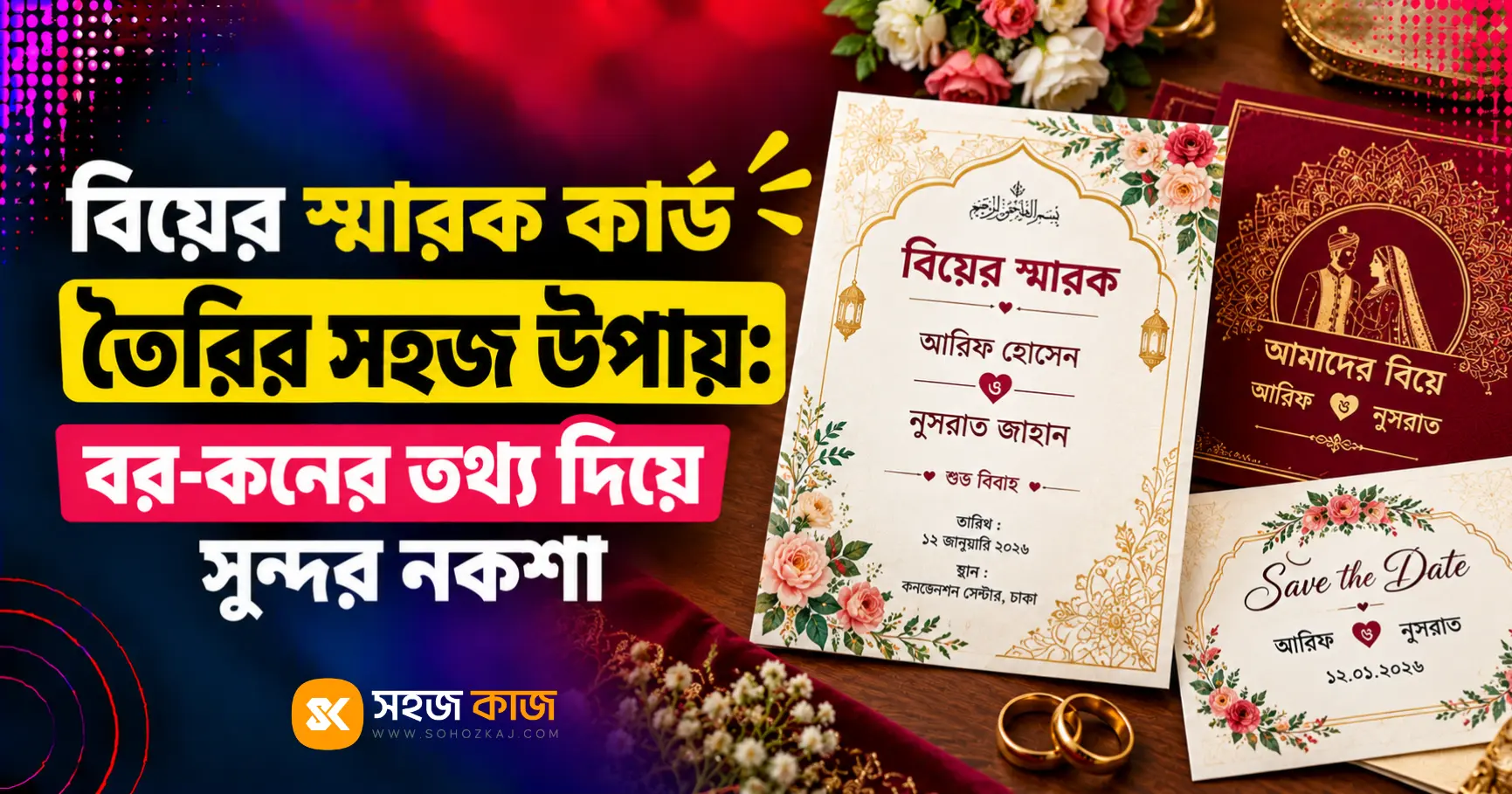 বিয়ের স্মারক কার্ড