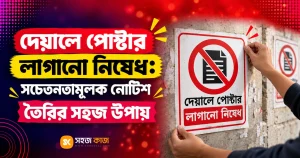দেয়ালে পোস্টার লাগানো নিষেধ